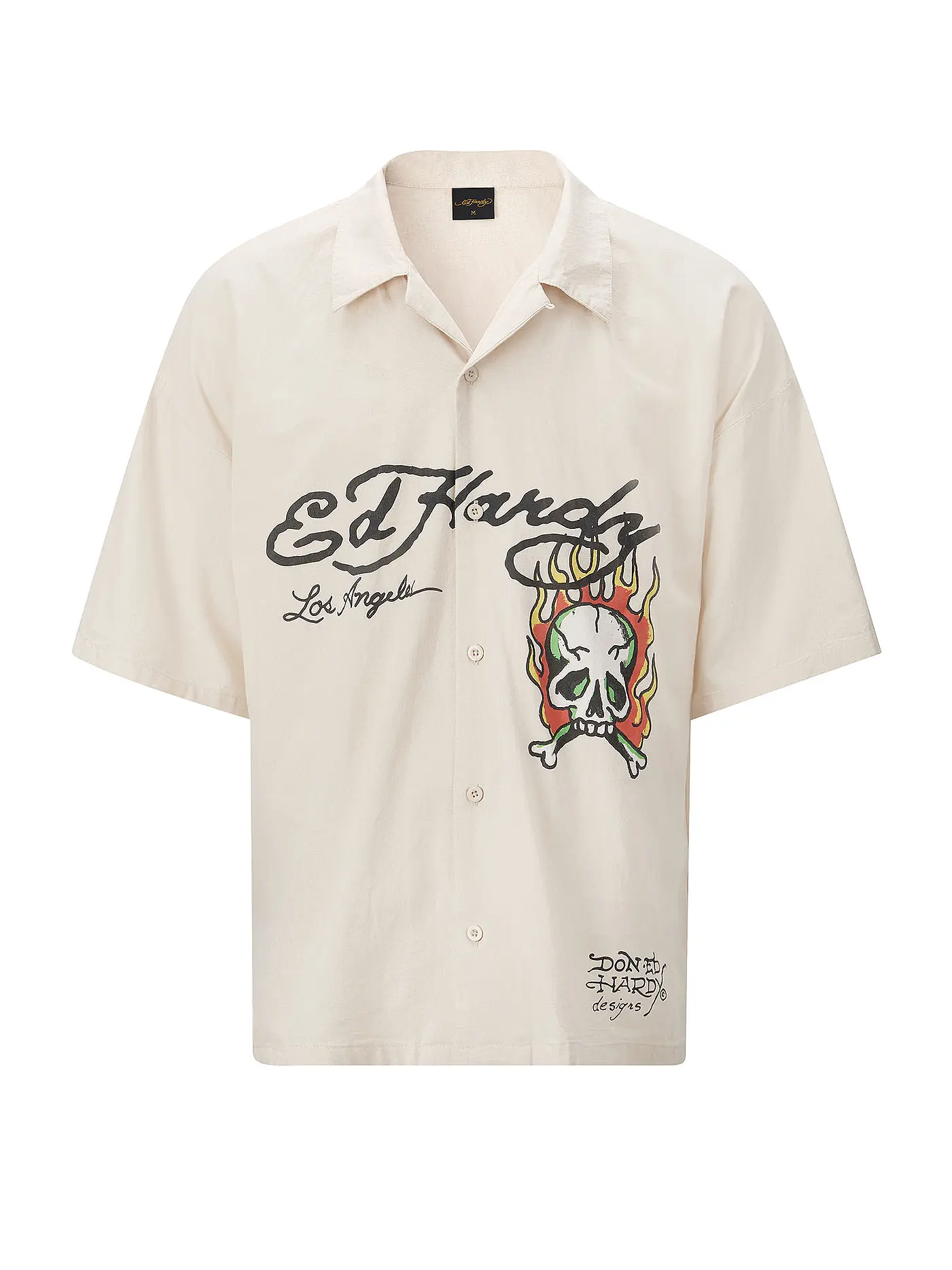 ED HARDY | Hemd Regular Fit SKULL FLAMES | 